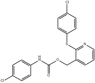 (2-[(4-CHLOROPHENYL)SULFANYL]-3-PYRIDINYL)METHYL N-(4-CHLOROPHENYL)CARBAMATE Struktur