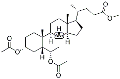 5-BETA-CHOLANIC ACID-3-ALPHA, 6-ALPHA-DIOL DIACETATE METHYL ESTER Struktur