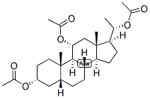 5-BETA-PREGNAN-3-ALPHA, 11-ALPHA, 20-ALPHA-TRIOL TRIACETATE Struktur