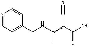 2-CYANO-3-[(4-PYRIDINYLMETHYL)AMINO]-2-BUTENAMIDE Struktur