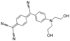 2-[4-((4-(BIS(2-HYDROXYETHYL)AMINO)PHENYL)(CYANO)METHYLENE)-2,5-CYCLOHEXADIEN-1-YLIDENE]MALONITRILE Struktur