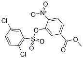 METHYL 3-([(2,5-DICHLOROPHENYL)SULFONYL]OXY)-4-NITROBENZENECARBOXYLATE Struktur