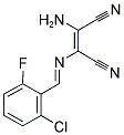 2-AMINO-1-(1-AZA-2-(2-CHLORO-6-FLUOROPHENYL)VINYL)ETHENE-1,2-DICARBONITRILE Struktur