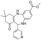 METHYL 2,9-DIAZA-14,14-DIMETHYL-12-OXO-10-(3-PYRIDYL)TRICYCLO[9.4.0.0(3,8)]PENTADECA-1(11),3(4),5,7-TETRAENE-5-CARBOXYLATE Struktur