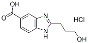 2-(3-HYDROXY-PROPYL)-1 H-BENZOIMIDAZOLE-5-CARBOXYLIC ACID HYDROCHLORIDE Struktur