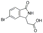 (6-BROMO-3-OXO-2,3-DIHYDRO-1 H-ISOINDOL-1-YL)-ACETIC ACID Struktur