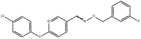 6-[(4-CHLOROPHENYL)SULFANYL]NICOTINALDEHYDE O-(3-FLUOROBENZYL)OXIME Struktur