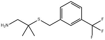 2-METHYL-2-([3-(TRIFLUOROMETHYL)BENZYL]SULFANYL)-1-PROPANAMINE Struktur