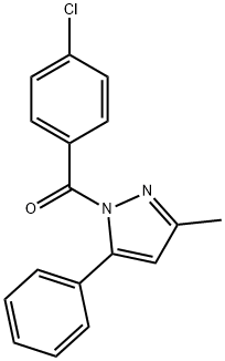 4-CHLOROPHENYL 3-METHYL-5-PHENYLPYRAZOLYL KETONE Struktur