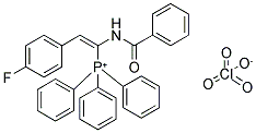 N1-[2-(4-FLUOROPHENYL)-1-(1,1,1-TRIPHENYLPHOSPHONIO)VINYL]BENZAMIDE PERCHLORATE Struktur