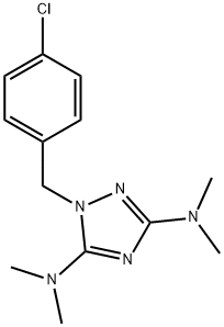 1-(4-CHLOROBENZYL)-N3,N3,N5,N5-TETRAMETHYL-1H-1,2,4-TRIAZOLE-3,5-DIAMINE Struktur