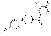 5,6-DICHLORO(3-PYRIDYL) 4-(5-(TRIFLUOROMETHYL)(2-PYRIDYL))PIPERAZINYL KETONE Struktur