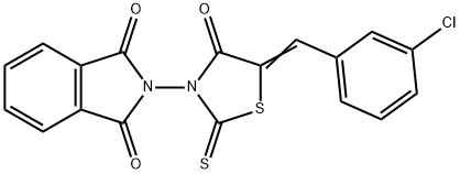 2-(5-[(3-CHLOROPHENYL)METHYLENE]-4-OXO-2-THIOXO-1,3-THIAZOLAN-3-YL)-1H-ISOINDOLE-1,3(2H)-DIONE Struktur