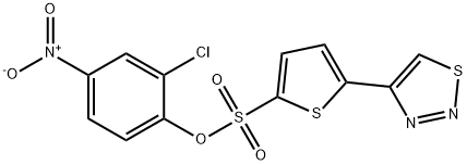 2-CHLORO-4-NITROPHENYL 5-(1,2,3-THIADIAZOL-4-YL)-2-THIOPHENESULFONATE Struktur