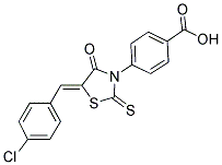 4-[(5Z)-5-(4-CHLOROBENZYLIDENE)-4-OXO-2-THIOXO-1,3-THIAZOLIDIN-3-YL]BENZOIC ACID Struktur