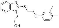 2-(2-([2-(3,4-DIMETHYLPHENOXY)ETHYL]THIO)-1H-BENZIMIDAZOL-1-YL)ETHANOL Struktur