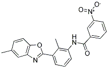 N-[2-METHYL-3-(5-METHYL-BENZOOXAZOL-2-YL)-PHENYL]-3-NITRO-BENZAMIDE Struktur