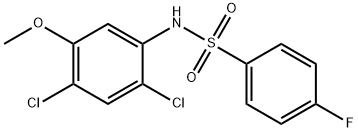 N-(2,4-DICHLORO-5-METHOXYPHENYL)-4-FLUOROBENZENESULFONAMIDE Struktur