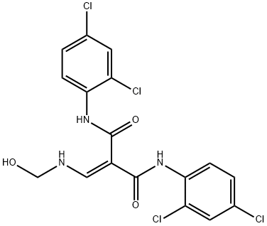 N1,N3-BIS(2,4-DICHLOROPHENYL)-2-([HYDROXY(METHYL)AMINO]METHYLENE)MALONAMIDE Struktur