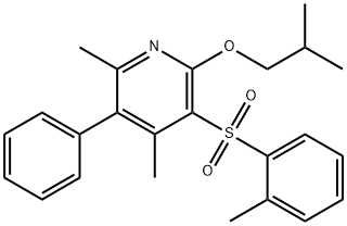 2-ISOBUTOXY-4,6-DIMETHYL-3-[(2-METHYLPHENYL)SULFONYL]-5-PHENYLPYRIDINE Struktur