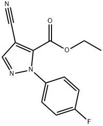 ETHYL 4-CYANO-1-(4-FLUOROPHENYL)-1H-PYRAZOLE-5-CARBOXYLATE Struktur