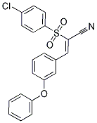 2-((4-CHLOROPHENYL)SULFONYL)-3-(3-PHENOXYPHENYL)PROP-2-ENENITRILE Struktur