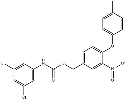 4-(4-METHYLPHENOXY)-3-NITROBENZYL N-(3,5-DICHLOROPHENYL)CARBAMATE Struktur