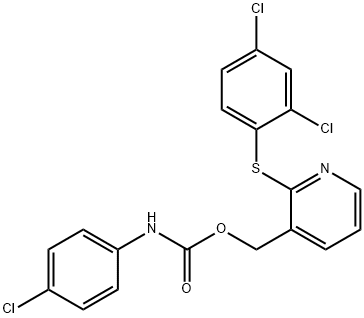 (2-[(2,4-DICHLOROPHENYL)SULFANYL]-3-PYRIDINYL)METHYL N-(4-CHLOROPHENYL)CARBAMATE Struktur