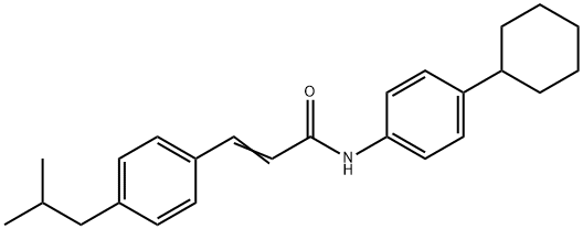 N-(4-CYCLOHEXYLPHENYL)-3-(4-ISOBUTYLPHENYL)ACRYLAMIDE Struktur