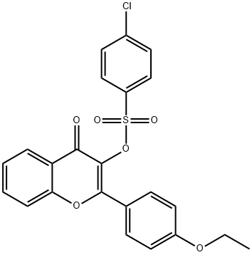 2-(4-ETHOXYPHENYL)-4-OXO-4H-CHROMEN-3-YL 4-CHLOROBENZENESULFONATE Struktur