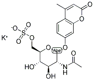 4-METHYLUMBELLIFERYL 6-SULFO-2-ACETAMIDO-2-DEOXY-A-D-GLUCOPYRANOSIDE, POTASSIUM SALT Struktur