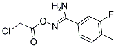 O1-(2-CHLOROACETYL)-3-FLUORO-4-METHYL-1-BENZENECARBOHYDROXIMAMIDE Struktur