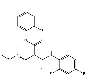 N1,N3-BIS(2,4-DIFLUOROPHENYL)-2-[(METHOXYIMINO)METHYL]MALONAMIDE Struktur