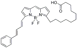 4,4-DIFLUORO-5-(4-PHENYL-1,3-BUTADIENYL)-4-BORA-3A,4A-DIAZA-S-INDACENE-3-UNDECANOIC ACID Struktur