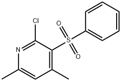 2-CHLORO-4,6-DIMETHYL-3-(PHENYLSULFONYL)PYRIDINE Struktur