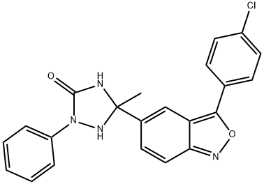 5-[3-(4-CHLOROPHENYL)-2,1-BENZISOXAZOL-5-YL]-5-METHYL-2-PHENYL-1,2,4-TRIAZOLAN-3-ONE Struktur