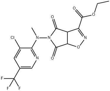 ETHYL 5-[[3-CHLORO-5-(TRIFLUOROMETHYL)-2-PYRIDINYL](METHYL)AMINO]-4,6-DIOXO-4,5,6,6A-TETRAHYDRO-3AH-PYRROLO[3,4-D]ISOXAZOLE-3-CARBOXYLATE Struktur