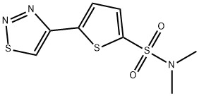 N,N-DIMETHYL-5-(1,2,3-THIADIAZOL-4-YL)-2-THIOPHENESULFONAMIDE Struktur