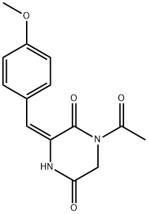 1-ACETYL-3-[(4-METHOXYPHENYL)METHYLENE]TETRAHYDRO-2,5-PYRAZINEDIONE Struktur