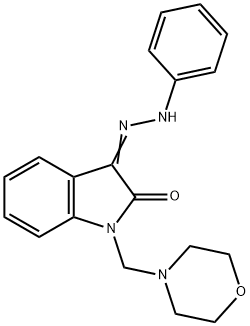 1-(MORPHOLINOMETHYL)-1H-INDOLE-2,3-DIONE 3-(N-PHENYLHYDRAZONE) Struktur