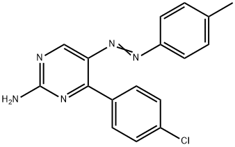 4-(4-CHLOROPHENYL)-5-[2-(4-METHYLPHENYL)DIAZENYL]-2-PYRIMIDINAMINE Struktur