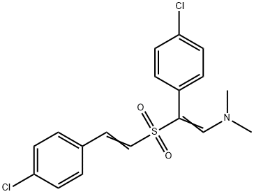 2-(4-CHLOROPHENYL)-2-[(4-CHLOROSTYRYL)SULFONYL]-N,N-DIMETHYL-1-ETHYLENAMINE Struktur