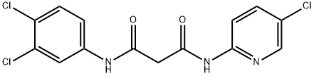 N1-(5-CHLORO-2-PYRIDINYL)-N3-(3,4-DICHLOROPHENYL)MALONAMIDE Struktur