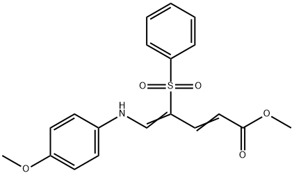 METHYL 5-(4-METHOXYANILINO)-4-(PHENYLSULFONYL)-2,4-PENTADIENOATE Struktur