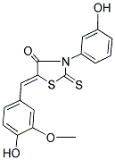 (5Z)-5-(4-HYDROXY-3-METHOXYBENZYLIDENE)-3-(3-HYDROXYPHENYL)-2-THIOXO-1,3-THIAZOLIDIN-4-ONE Struktur