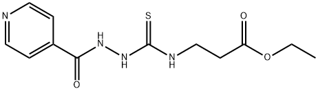 ETHYL 3-((((4-PYRIDYLCARBONYLAMINO)AMINO)THIOXOMETHYL)AMINO)PROPANOATE Struktur