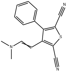 3-[2-(DIMETHYLAMINO)VINYL]-4-PHENYL-2,5-THIOPHENEDICARBONITRILE Struktur