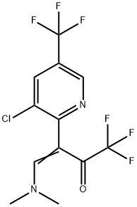 3-[3-CHLORO-5-(TRIFLUOROMETHYL)-2-PYRIDINYL]-4-(DIMETHYLAMINO)-1,1,1-TRIFLUORO-3-BUTEN-2-ONE Struktur