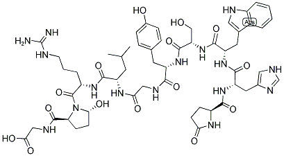 PGLU-HIS-TRP-SER-TYR-GLY-LEU-ARG-HYP-GLY Struktur