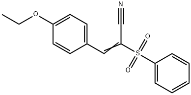 3-(4-ETHOXYPHENYL)-2-(PHENYLSULFONYL)PROP-2-ENENITRILE Struktur